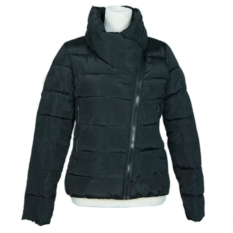 Jacket Women High Neck Zipper Up Warm Down Jacket Women Jaqueta Feminina Slim Womens Coat