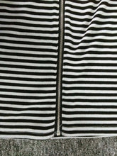 Women Casual Sexy Backless Zipper Long Sleeve Striped Dress Pullover Mini Party Dresses Vestidos Q0148