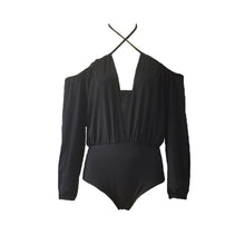 Off Shoulder Bodysuit Top Sexy Deep V Neck Halter Top Backless Body Top Cold Shoulder Bodysuit Women
