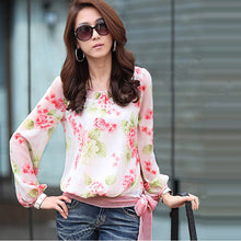women-blusa-chiffon-floral-print-long-sleeve-shirt-blouse-top-ladies-blouses-casual-red-blue BBL