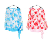 women-blusa-chiffon-floral-print-long-sleeve-shirt-blouse-top-ladies-blouses-casual-red-blue BBL