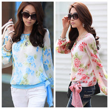women-blusa-chiffon-floral-print-long-sleeve-shirt-blouse-top-ladies-blouses-casual-red-blue BBL