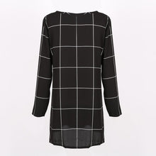 free-style-women-mini-o-neck-neck-plaid-dress-long-sleeve-swing-party-casual-xl-dresses-plus-sizes BBL