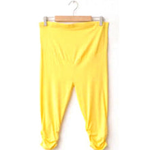 pregnant-women-elastic-capris-pants-solid-pleated-cotton-maternity-clothes-leggings BBL