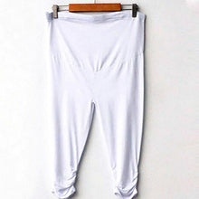 pregnant-women-elastic-capris-pants-solid-pleated-cotton-maternity-clothes-leggings BBL