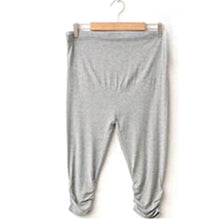 pregnant-women-elastic-capris-pants-solid-pleated-cotton-maternity-clothes-leggings BBL