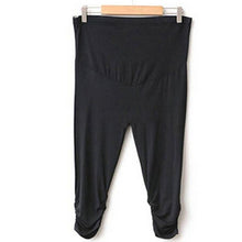 pregnant-women-elastic-capris-pants-solid-pleated-cotton-maternity-clothes-leggings BBL