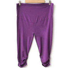 pregnant-women-elastic-capris-pants-solid-pleated-cotton-maternity-clothes-leggings BBL