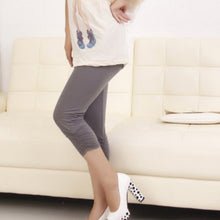pregnant-women-elastic-capris-pants-solid-pleated-cotton-maternity-clothes-leggings BBL