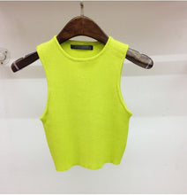 Sexy Tight Knit Crop Top Tank Top Women 5 Colors Bustier Crop Top Vest Skinny Knitted T-Shirt Women Cropped