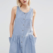 Sleeveless Casual Dress Teenage Button Loose Dress Plus Size Simple Junior Student Girls Dresses