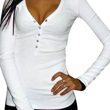 Fashion Plus Size V Neck Women Shirt Punk Long Sleeve Cropped Sexy Top Tees Women Camisetas Femininas
