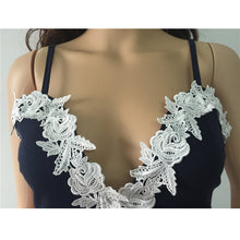 Dress Sexy Lace Crochet Strap Dress Women Deep V Lace Flower Patchwork Bodycon Dress Midi Slim Womens Dress