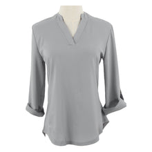 women-blouses-v-neck-d-ring-tab-long-sleeves-women-tops-casual-chiffon-shirt-blusas-grey-watermelon-red BBL