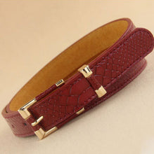 Women Crocodile Pattern Wide waist belt Brand Lady Leather Belts Metal Buckle Straps Trend All-match Waistband