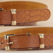Women Crocodile Pattern Wide waist belt Brand Lady Leather Belts Metal Buckle Straps Trend All-match Waistband