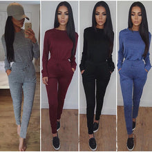 Tracksuit Sets Women Hoodies 2-piece Hooded Sweatshirt+Long Pants Causual Suits Women Sets 4 Colors