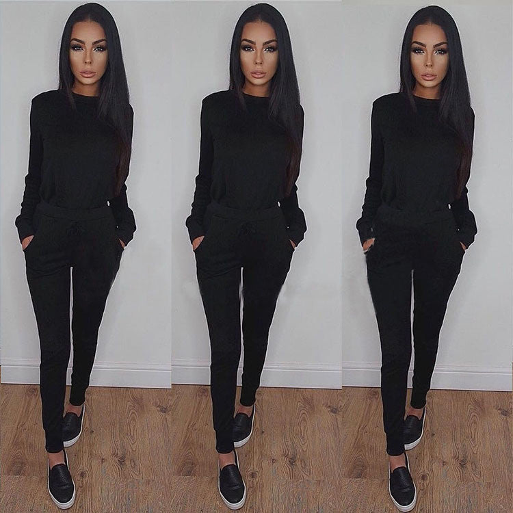 Tracksuit Sets Women Hoodies 2-piece Hooded Sweatshirt+Long Pants Causual Suits Women Sets 4 Colors