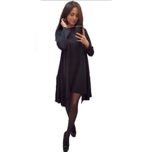 new-women-dress-4-colors-o-neck-collar-three-quarter-knee-length-fashion-dresses BBL