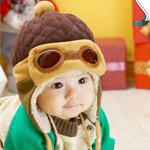 new-baby-boys-girls-pilot-hat-cotton-warm-ear-cap-beanie-4-colors BBL