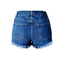 Women's Jeans High Waist Stretch Denim Shorts Embroidery hole tassel women Jeans Shorts Plus Size