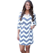 women mini dresses Striped half sleeve Straight chiffon casual dress for evening party vestidos J2972