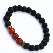 Fashion Agate Bracelet Lion Elastic Beaded Lava Bracelet Tibet Charm Bracelets for Men Women Unisex