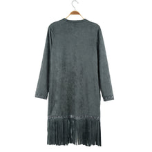 brand-faux-suede-coat-open-front-pockets-tassel-trench-coat-for-women-long-sleeve-coat-outerwear BBL