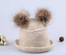 cute-sweet-hat-twin-bobbles-knitted-warm-cap-beige-hats-for-hats BBL