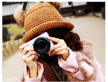 cute-sweet-hat-twin-bobbles-knitted-warm-cap-beige-hats-for-hats BBL