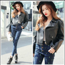 Fluorescent Cross Embroidery Skinny Jeans Woman High Waisted Jeans Plus Size Slim Jeans For Women Good Quality