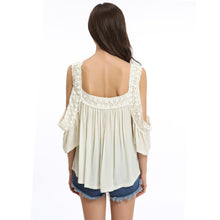 loose-women-blouse-cold-shoulder-lace-splice-ruffle-sleeve-ruched-casual-tee-shirt-women-tops-blusas-beige BBL