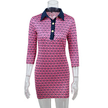 new-fashion-sexy-women-dress-plaid-print-turn-down-collar-3-4-sleeve-bodycon-dress-button-front-mini-dress-rose-white BBL