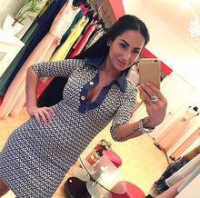 new-fashion-sexy-women-dress-plaid-print-turn-down-collar-3-4-sleeve-bodycon-dress-button-front-mini-dress-rose-white BBL