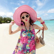 hats-for-women-floppy-hat-wide-brim-bow-ornament-sun-hat-foldable-beach-cap-women BBL