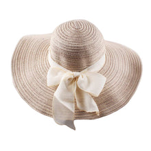 hats-for-women-floppy-hat-wide-brim-bow-ornament-sun-hat-foldable-beach-cap-women BBL