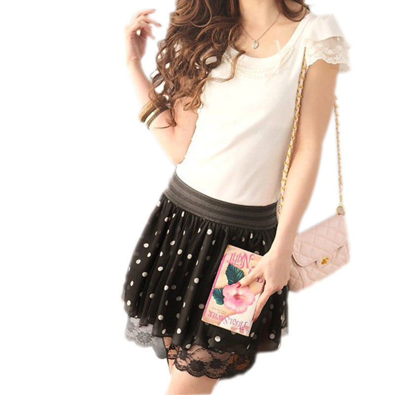 women-chiffon-lace-skirt-polka-dot-pleated-mini-skirt-elastic-waist-lovely-short-skirt-for-womens BBL