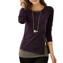 new-fashion-t-shirt-women-pullovers-false-two-piece-side-zipper-long-sleeve-slim-basic-women-tops-blusas-plus-size BBL