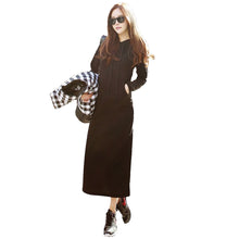 women-maxi-dress-front-pocket-long-sleeve-loose-dress-fleece-long-casual-dress-vestidos-plus-size BBL
