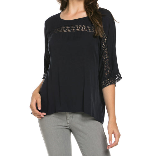 women-chiffon-blouse-crochet-lace-o-neck-half-sleeves-asymmetric-hem-large-size-casual-women-tops-blusas-black BBL