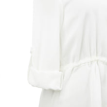 women-chiffon-dress-v-neck-drawstring-waist-asymmetric-hem-casual-dress-solidcolor-mini-dress-white BBL