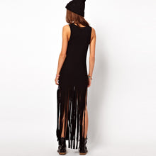 women-maxi-dress-geometry-print-tassel-casual-dresses-sleeveless-long-tank-dress-sundress-black BBL