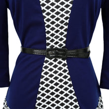women-ol-work-pencil-dress-patchwork-bodycon-dress-elegant-short-sleeves-dress-with-belt-dark-blue-mini-dress BBL
