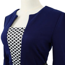 women-ol-work-pencil-dress-patchwork-bodycon-dress-elegant-short-sleeves-dress-with-belt-dark-blue-mini-dress BBL