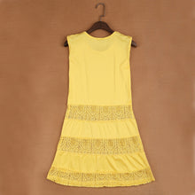 women-slim-dress-sleeveless-lace-splicing-a-line-basic-dress-yellow BBL