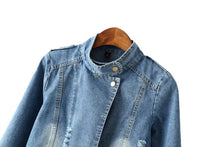 women-two-piece-set-suit-bleached-crop-denim-jacket-coat-pleated-solid-vest-tank-dress-twinset-blue BBL