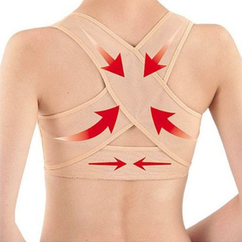 Lady ChBrace Support Belt Band Posture Corrector X Type Back Shoulder VProtector Clothes Body Sculpting Strap Tops