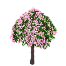 plastic-trees-model-train-layout-garden-scenery-4pcs-white-and-pink-flower-trees-model-diorama-miniature-popular-model-toys BBL