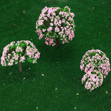 plastic-trees-model-train-layout-garden-scenery-4pcs-white-and-pink-flower-trees-model-diorama-miniature-popular-model-toys BBL
