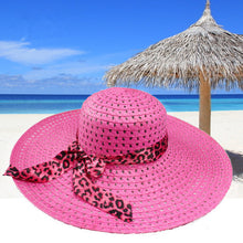 women-sun-hat-straw-hat-wide-large-brim-beach-cap-with-leopard-ribbon-orange BBL
